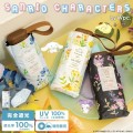6.211a_Wpc x Sanrio Kuromi / Cinnamoroll 玉桂狗 / 布甸狗 水彩花卉圖案 防曬UV 完全遮光 晴雨兼用 縮骨遮短雨傘